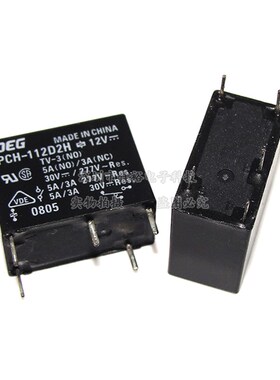 全新原装泰科OEG功率继电器PCH-112D2H 12VDC 5A5脚一开一闭