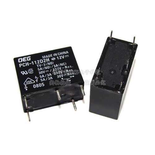 全新原装泰科OEG功率继电器PCH-112D2H 12VDC 5A5脚一开一闭
