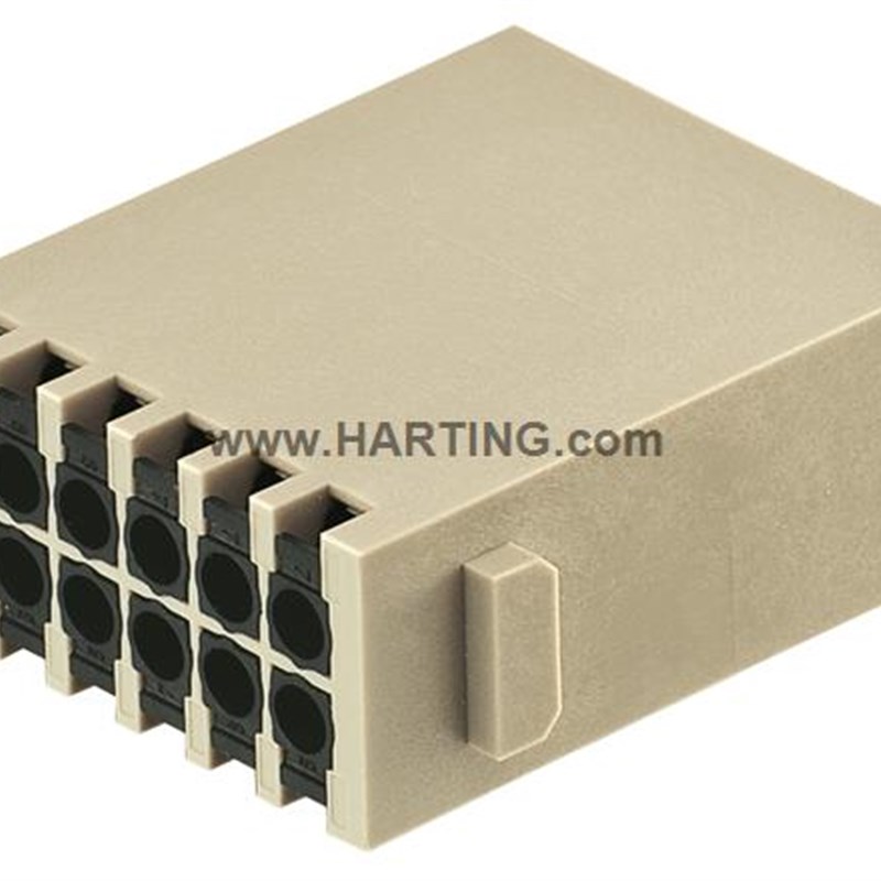 原装进口 HARTING HAN铜合金镀银12芯公头模插针模块09140122632