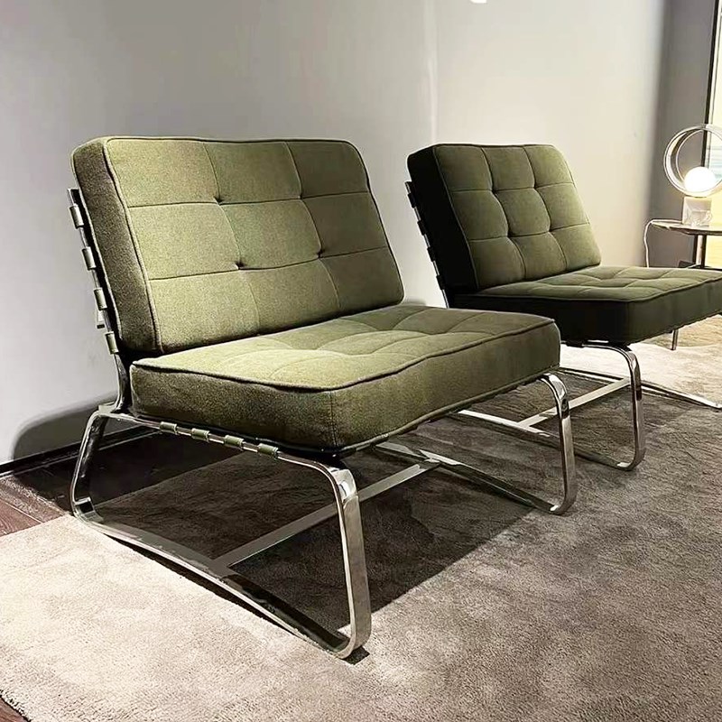 Delaunay Chair德劳椅简约皮艺单人沙发椅现代客厅卧室休闲躺椅