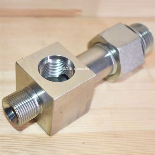 叉车三通接头升降缸接头M27M22限速阀接头适用合力老款3.5吨叉车