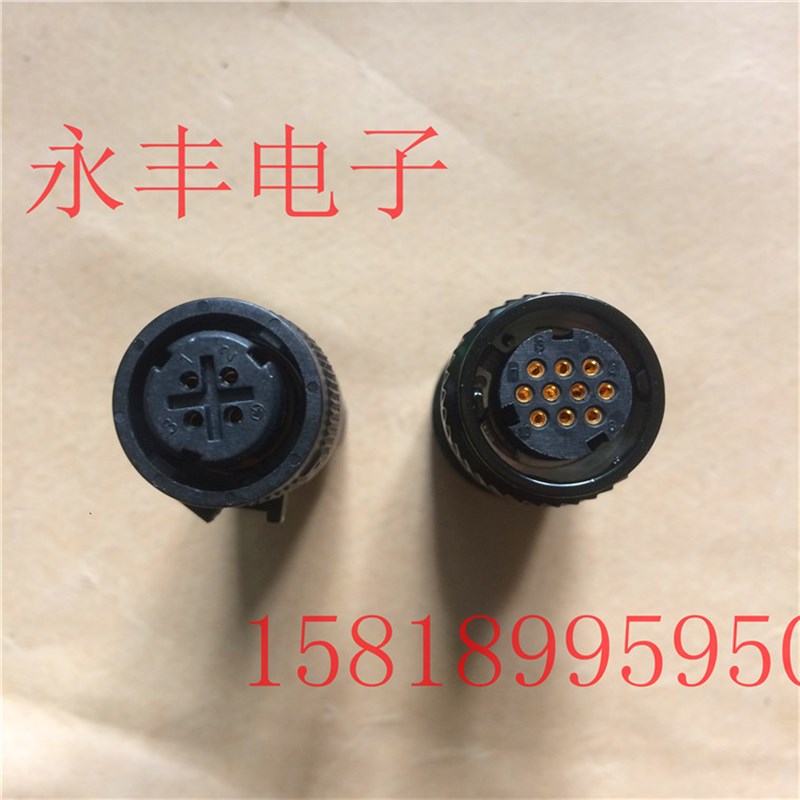 山洋伺服电机编码器插头 抱闸插座 原装 4芯 10芯 15孔连接器