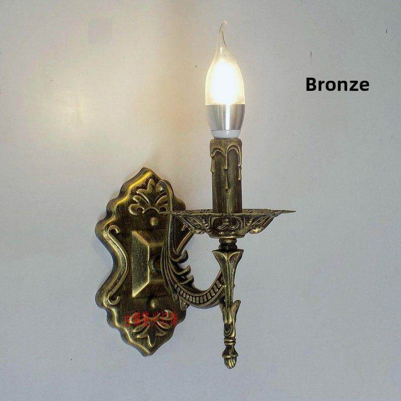 彷古单头双头蜡烛壁灯卧室书房走廊楼梯酒店宾馆LED包邮灯饰灯具
