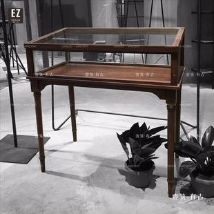 复古首饰柜台展柜珠宝店手饰品项链精品展示柜陈列柜中岛柜子展馆