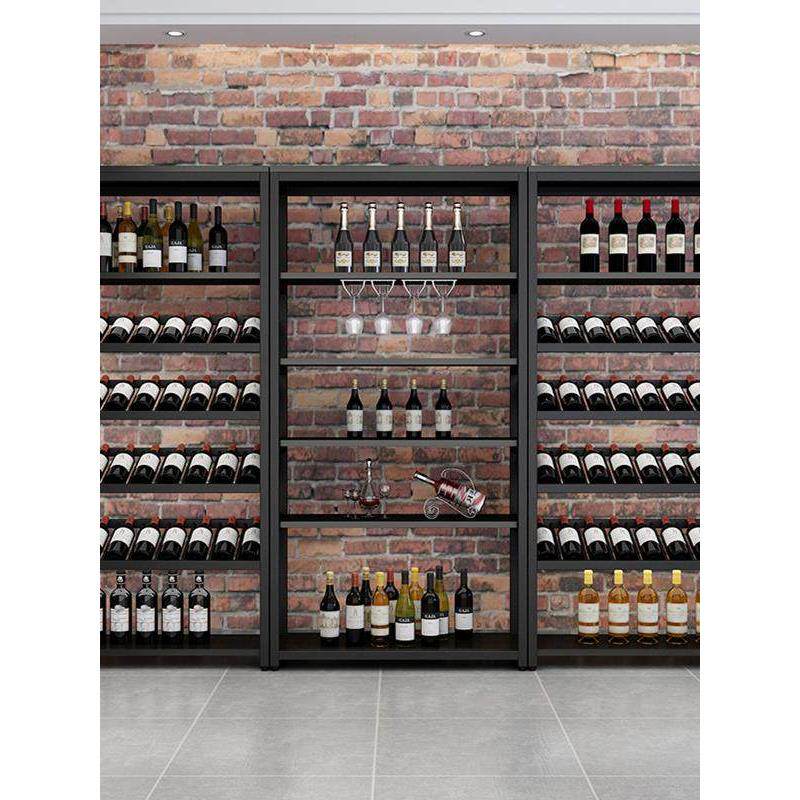 简易铁制酒架落地式红酒柜酒吧葡萄酒白葡萄酒储藏展示架国外葡萄