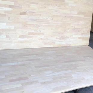 橡胶木指接板实木木板桌面板书架置物架衣柜板原木隔板定制橡胶木