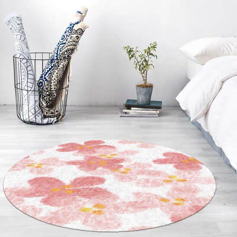 北欧地毯圆形粉色少女可爱卧室地毯床边毯家用阳台衣帽间转椅地垫,居家布艺,地毯,淘宝优惠券,粉丝福利购,淘宝优惠卷