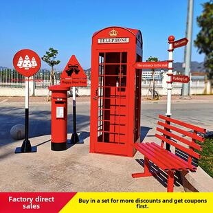铁电话亭创意邮箱大型移动模型户外摄影活动庆典流行装饰饰品