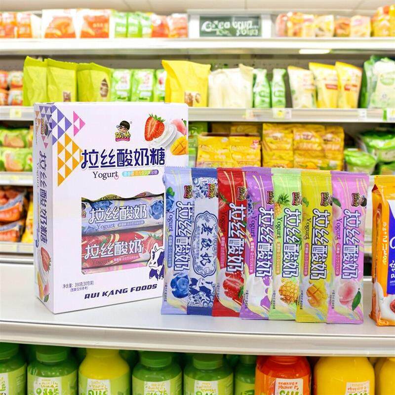 新货可以拉丝老酸奶软糖混