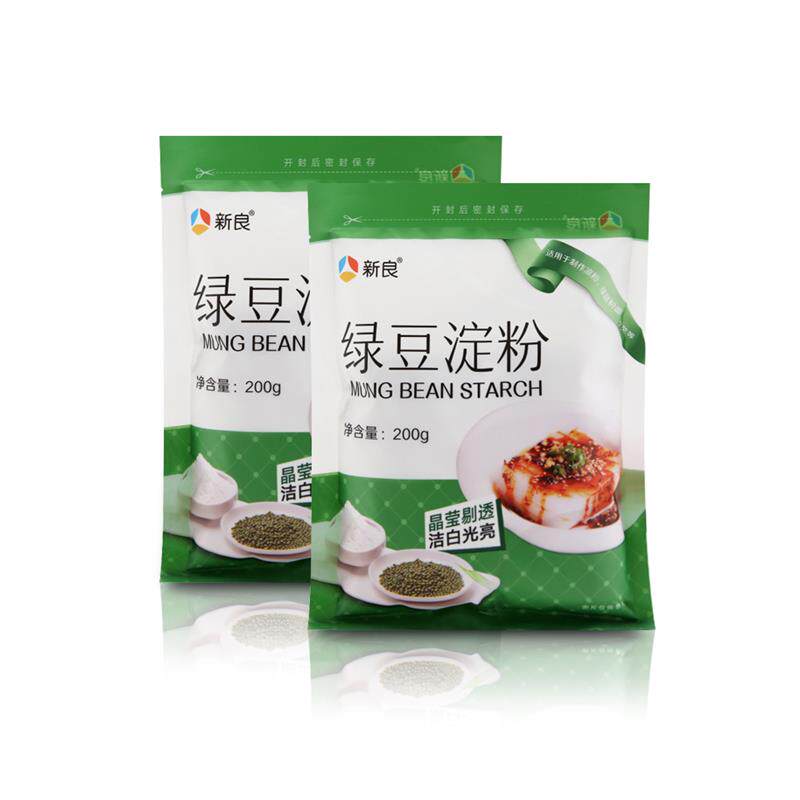 新日期绿豆淀粉200g 做凉粉用纯绿豆粉四川伤心川北白凉粉凉