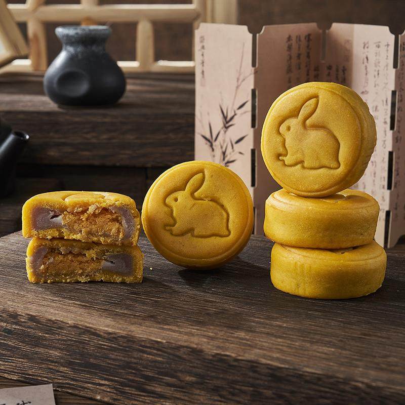 正宗25年新款酥皮月饼礼盒装芋泥黄金小兔中秋送礼公司团购核