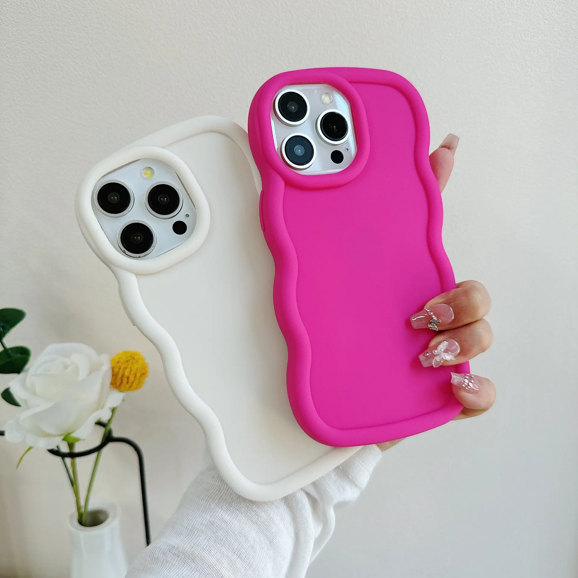 适用s25新款龙手机糖果色u软壳a05大波浪防摔保护套