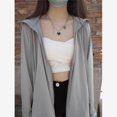 透气凉感轻薄防晒衣女款夏季2025新款宽松冰丝开衫户外防晒服外套
