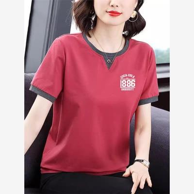纯棉t恤女短袖夏装2024新