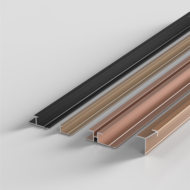 5mm8厘铝合金装l饰线条护墙板收口工字条金属型包边线木饰面收边