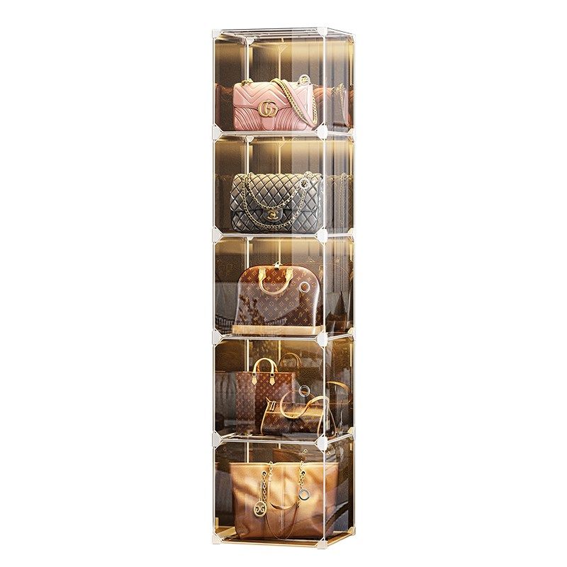 包包收纳神器家用存放衣柜t防尘透明展示柜装小包包的收纳盒置物