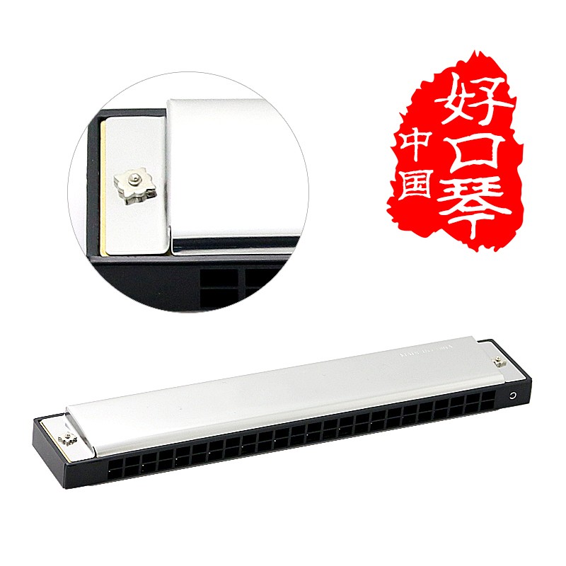 通宝口琴6624复音高级成人初学24孔降升# D E F G A B C 大调