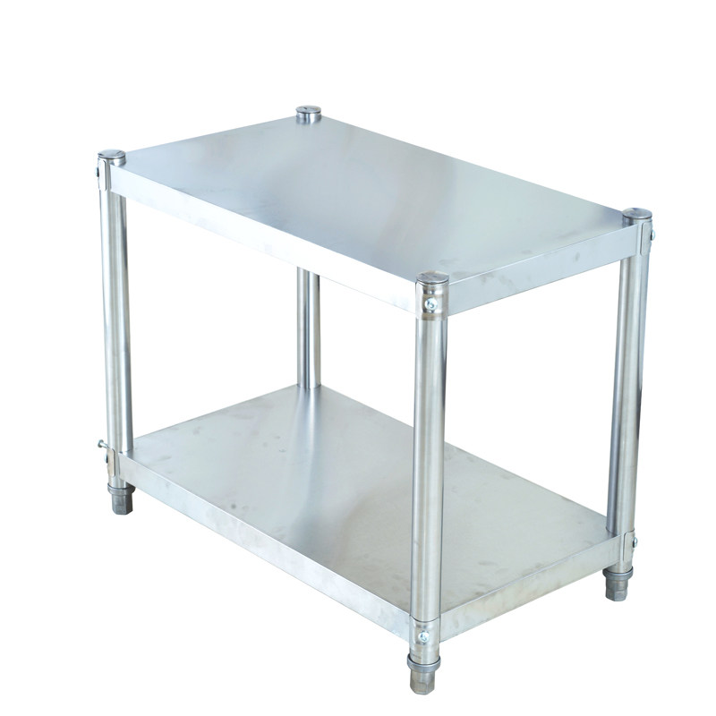 不锈钢厨房置物架两层台面t微波炉架储物架烤箱落地收纳架2层包邮