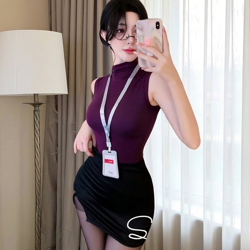 性感秘书cosplay纯欲性感御姐OL女老师办公室制服套装紧身包臀裙