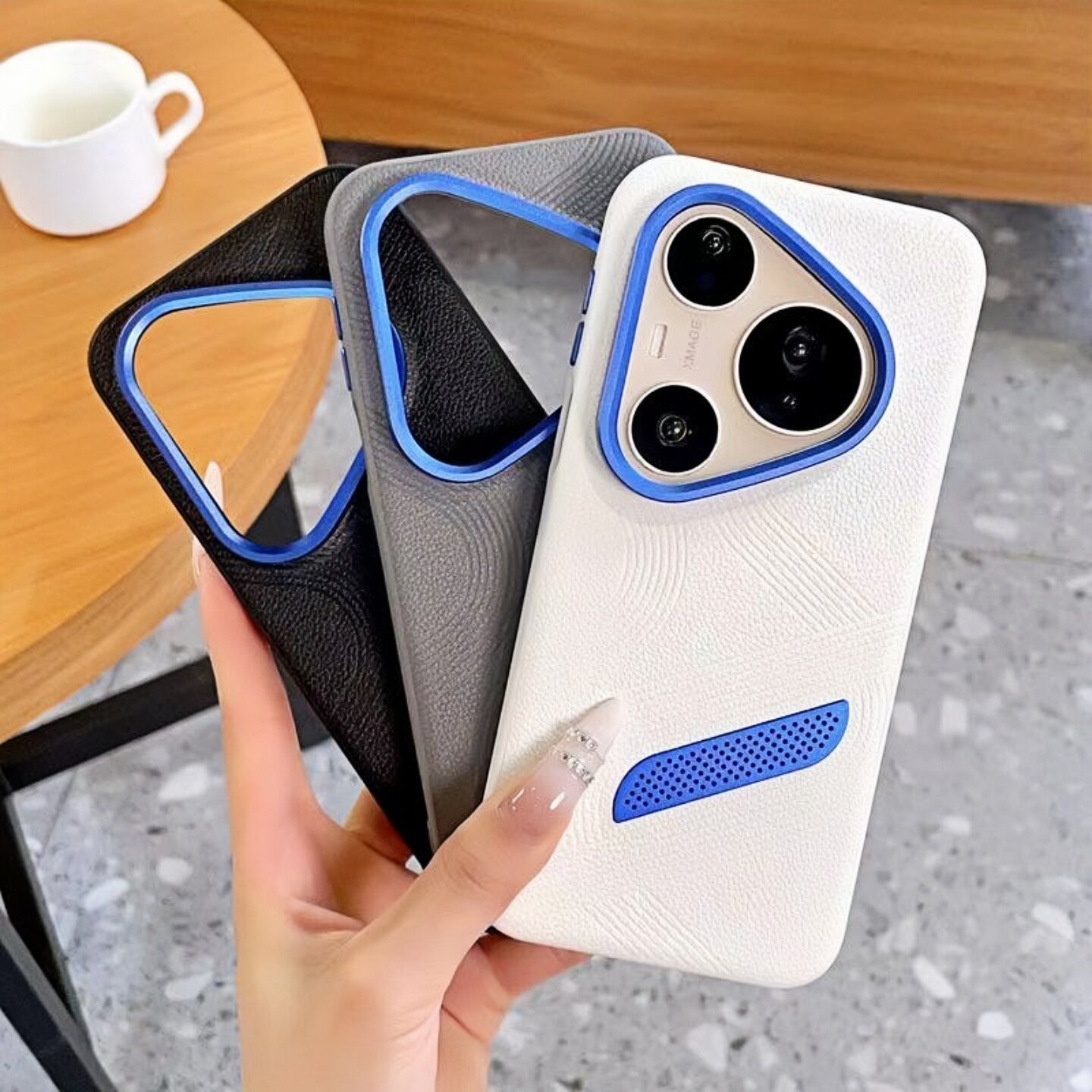 宇桐适用于P90PROMAX金甲微散热手机壳P80ULTRA大孔防摔简约P80PRO+科技风PC硬底P70PRO+软边壳ins风