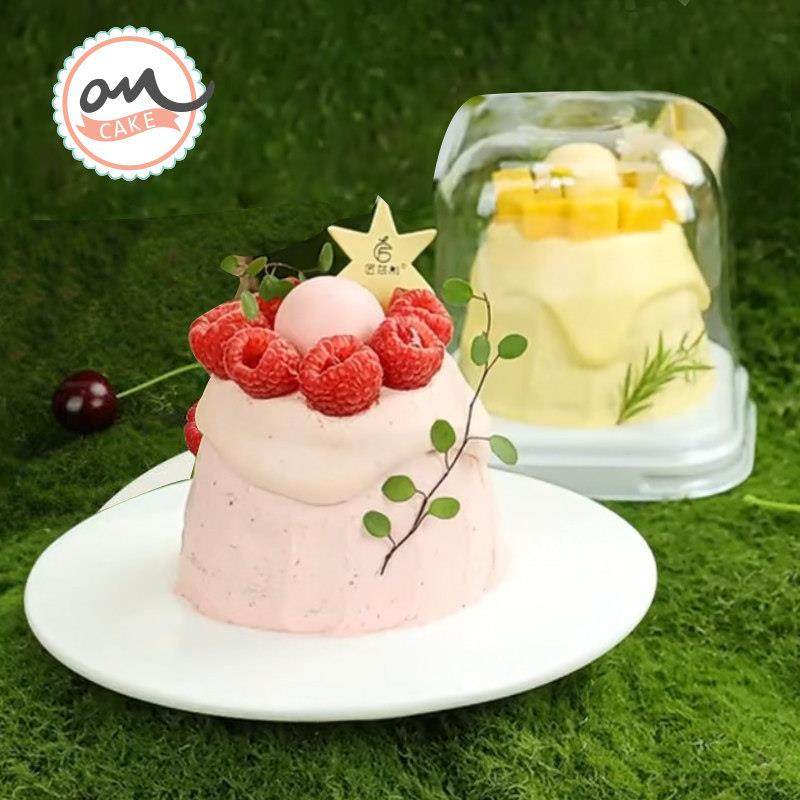 烘焙包装火山熔岩加高2寸圆形小蛋糕打包盒甜品慕斯西点千层盒子