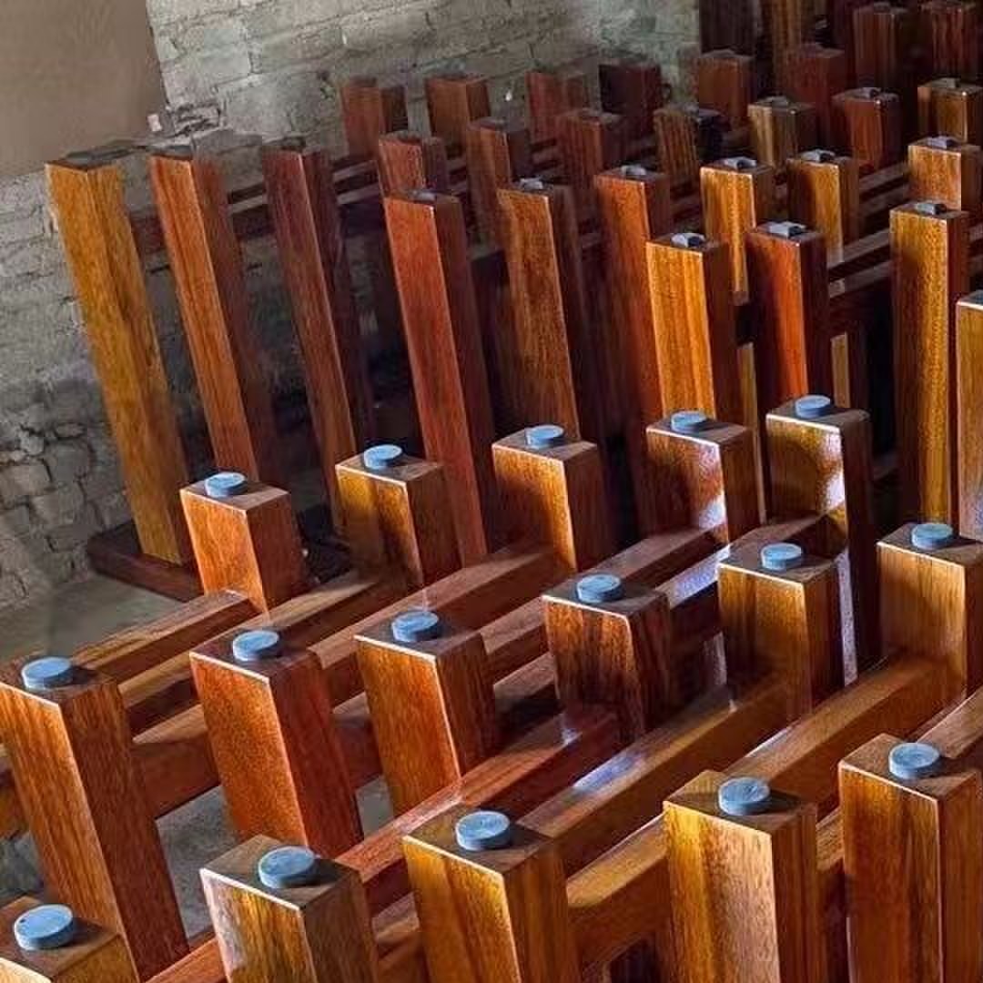 大板支架奥坎巴花黄花梨桌脚原木实木桌脚台脚餐茶桌脚木质桌脚架