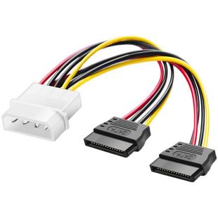 转接线 固态供电线 1分3电脑硬盘电源线 大4pin公一转三sata口母