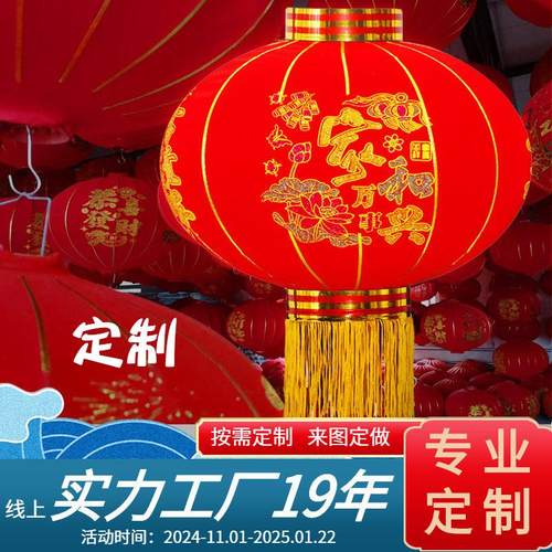 灯笼大门口一对乔迁新居阳台户外装饰品大红灯笼新年春节福字挂件