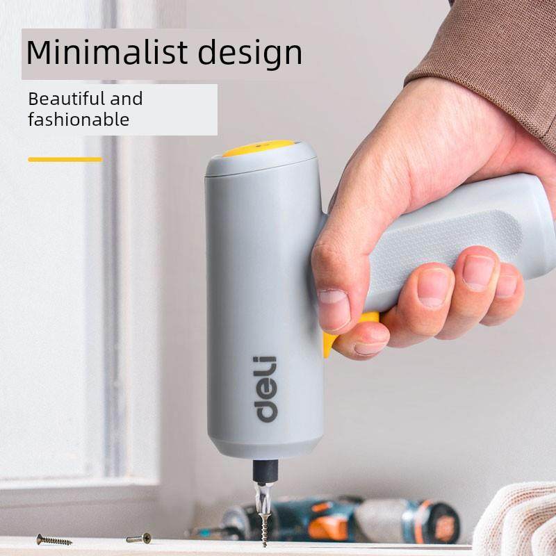 Deli电动螺丝刀可充电家用电钻自动螺丝刀迷你Dl-Dp04-S2B1