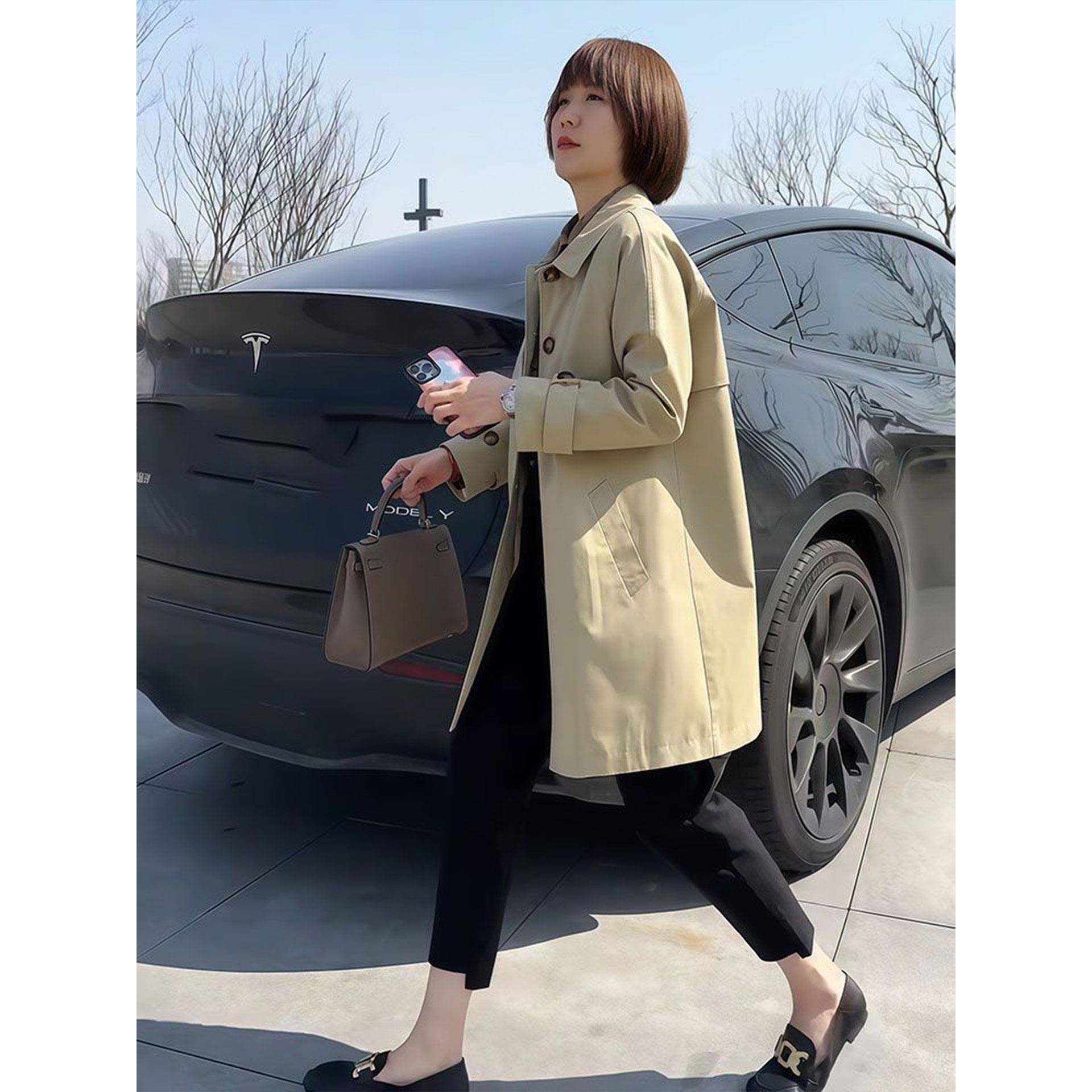 好货时尚韩版小个子妈妈风衣女2026秋季新款洋气宽松显瘦气质百搭