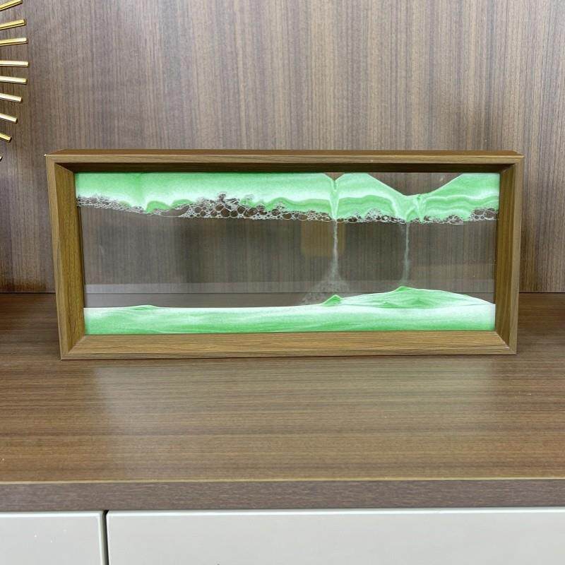 简约现代高档木质沙漏流沙画摆件电视柜家居装饰品送乔迁高级礼物