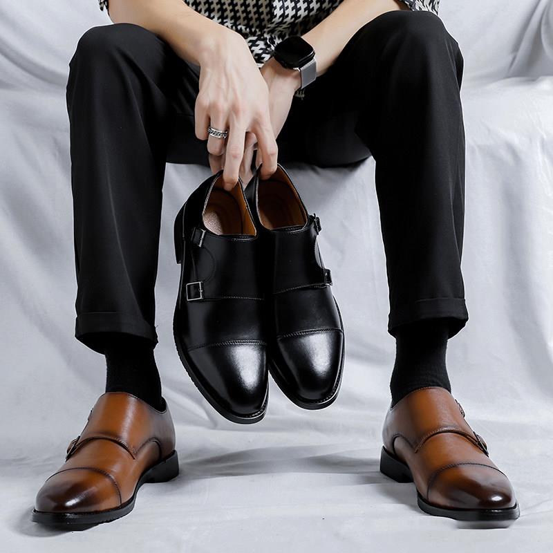 好货男士皮鞋2026新款夏季休闲商务正装内增高尖头无鞋带结婚新郎