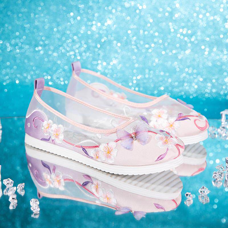 新品夏季汉服鞋子网纱透气