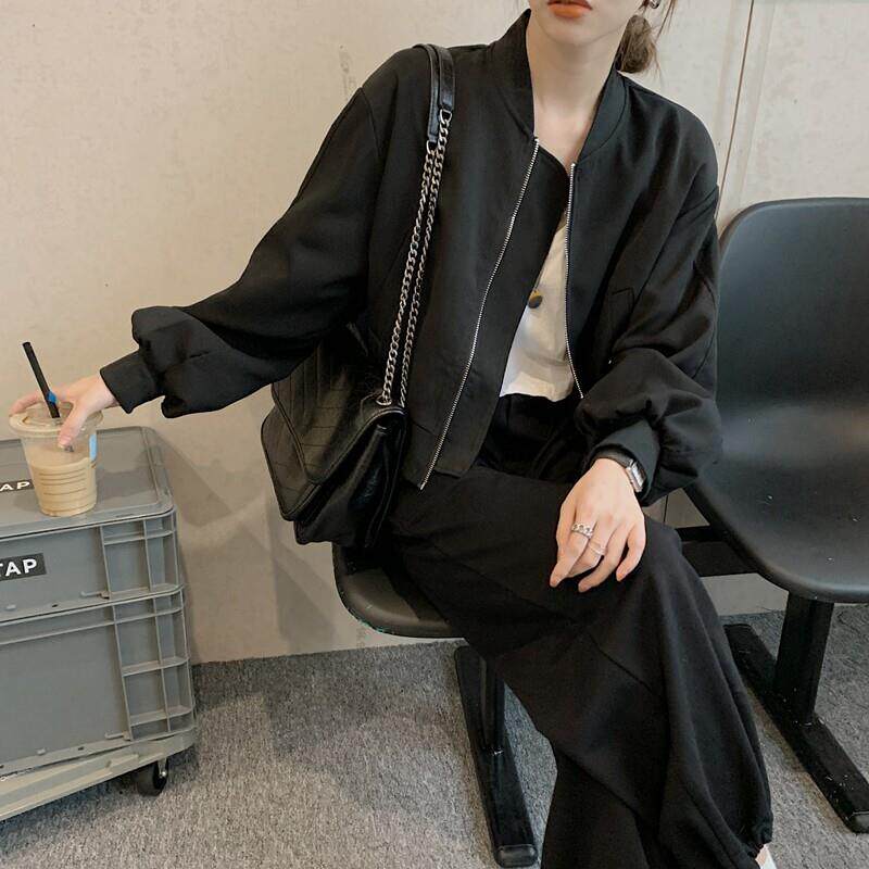 好货夹克外套女春秋2026欧货辣妹防风上衣小个子灯笼袖短款休闲棒