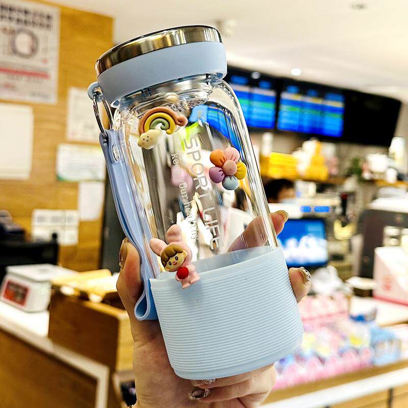 杯子高级感轻奢高颜值女士水杯2025新款高硼硅玻璃杯耐高温泡茶杯