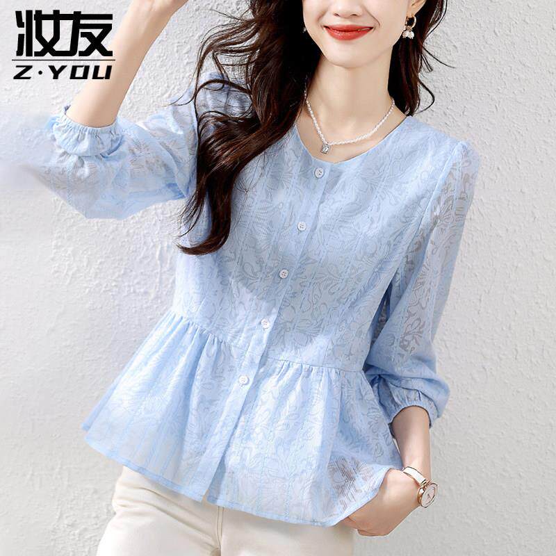 好货雪纺女衬衫高级感轻奢减龄洋气长袖衬衣2026早秋新款小衫爆款