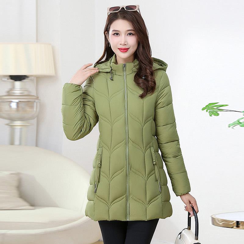 好货2026冬季新款棉衣女中长款加厚修身洋气棉羽绒服时尚保暖棉袄