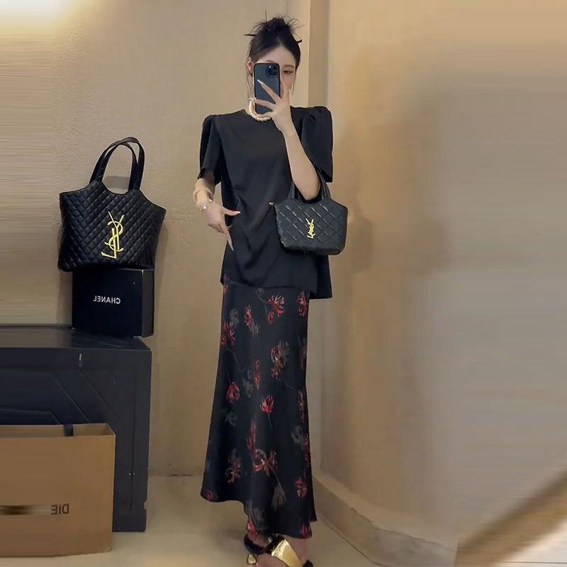 好货轻奢高级感法式醋酸泡泡袖衬衫女春季新款气质简约纯色宽松上