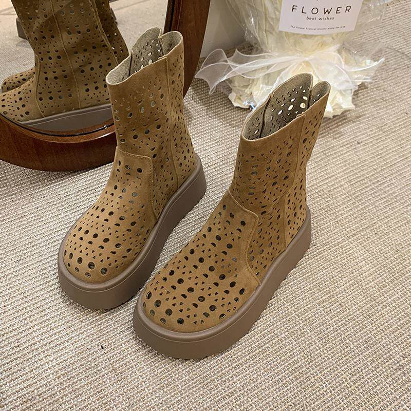 新品英伦风百搭美拉德靴子