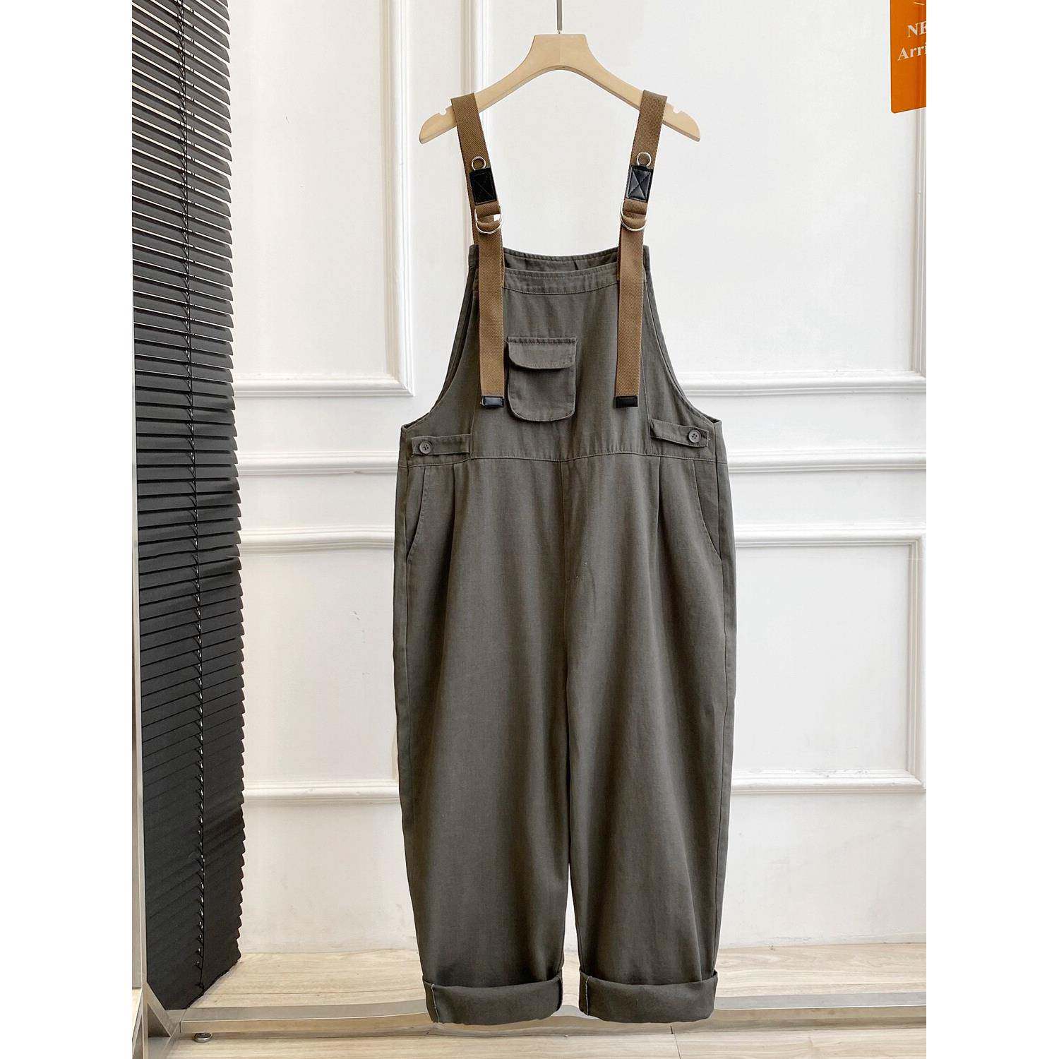 好货品牌折扣店撤柜尾货工装牛仔背带裤女韩版宽松洋气减龄吊带连