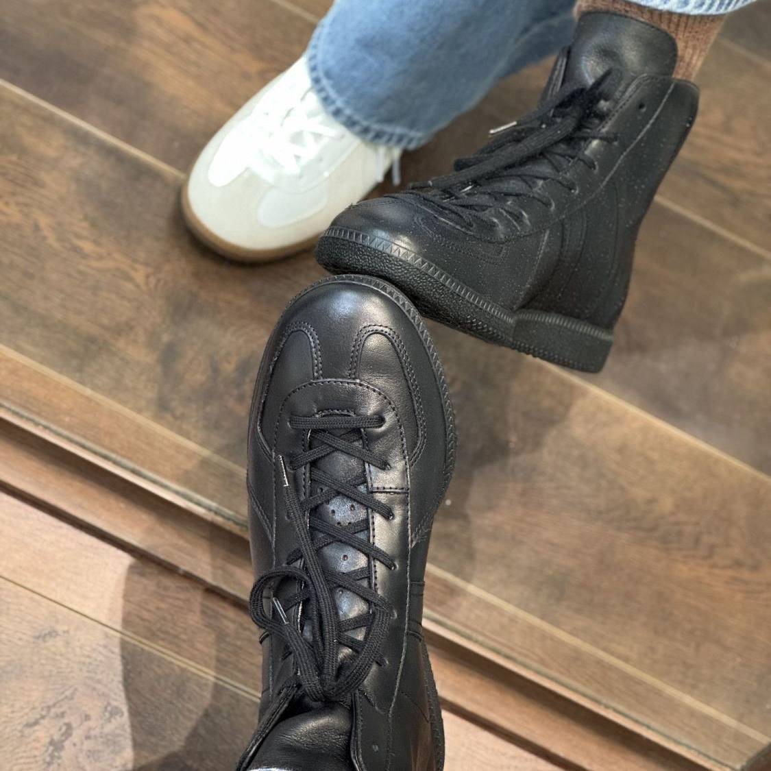 好货高帮板鞋复古德训鞋男休闲系带舒适短靴通勤时尚拳击靴经典靴
