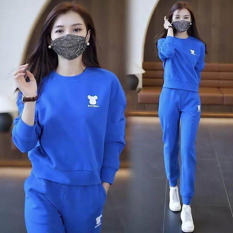 好货运动服套装女2026春秋季新款时尚宽松大码妈妈长袖休闲卫衣两