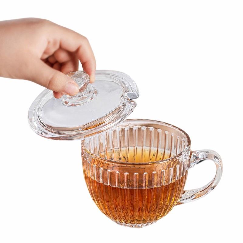 新品玻璃杯盖子早餐杯盖子