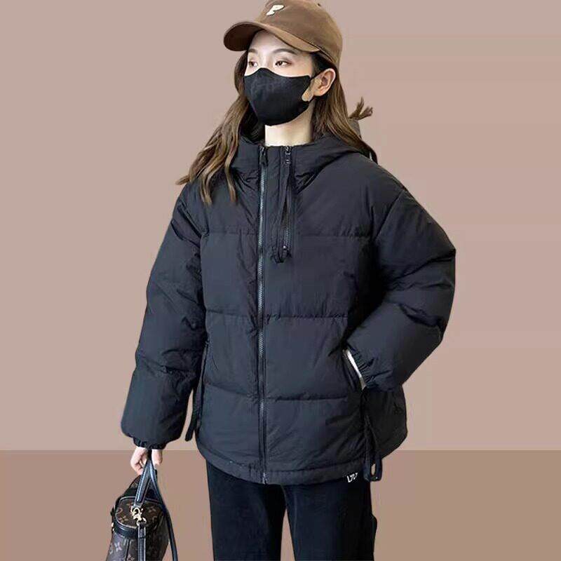 好货连帽羽绒服女秋冬2026年新款欧货加厚棉衣棉服短款小个子保暖