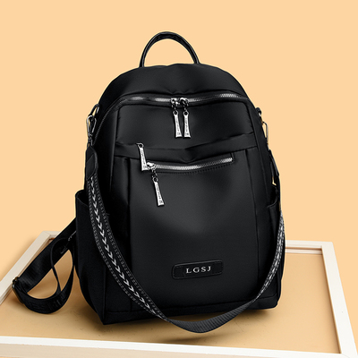 2025新款黑色双肩包大容量轻便