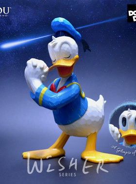 URDU正版祈愿迪士尼水手服唐老鸭潮玩手办头部可拆替换仿木雕周边