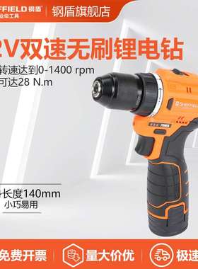 SHEFFIELD/钢盾 S700101 12V双速无刷锂电钻