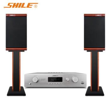 狮乐(SHILE)AV-24+HF-6家用客厅KTV音响功放书架音箱套装