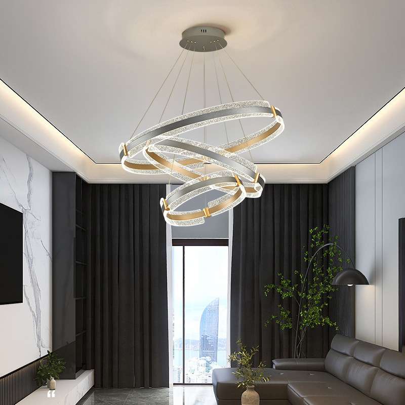 轻奢餐厅灯简约现代客厅饭厅灯主卧室灯高级感大气轻奢中山吊灯具