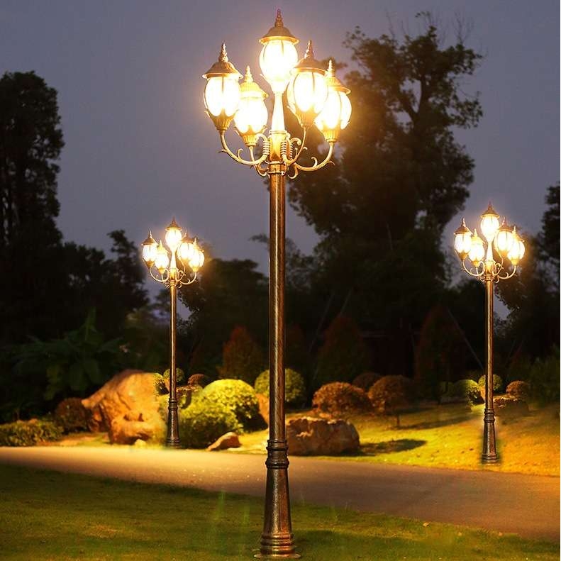 庭院灯led户外防水欧式仿古小区景观路灯花园别墅家用室外高杆灯